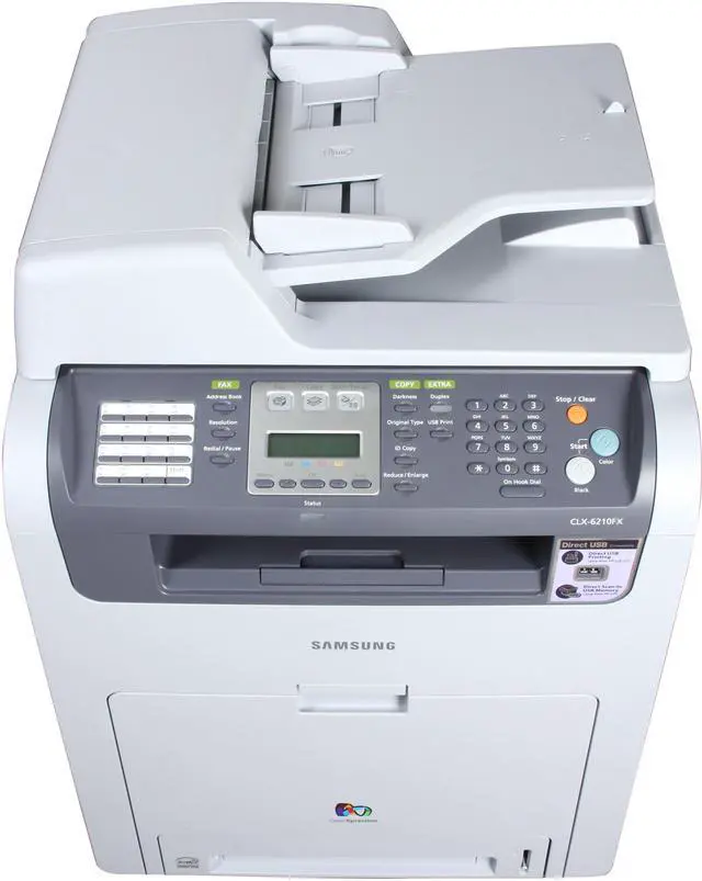 Alt view image 8 of 11 - Samsung CLX Series CLX-6210FX MFC / All-In-One Up to 21 ppm 2400 x 600 dpi Color Print Quality Color Laser Printer
