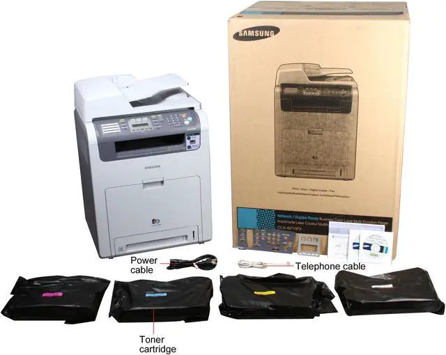 Alt view image 11 of 11 - Samsung CLX Series CLX-6210FX MFC / All-In-One Up to 21 ppm 2400 x 600 dpi Color Print Quality Color Laser Printer