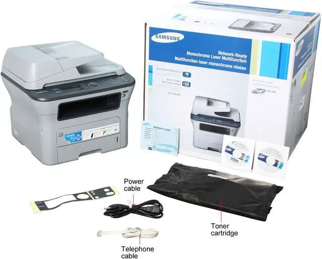 Alt view image 8 of 8 - Samsung SCX Series SCX-4828FN MFC / All-In-One Up to 28 ppm Monochrome Ethernet (RJ-45) / USB Laser Printer
