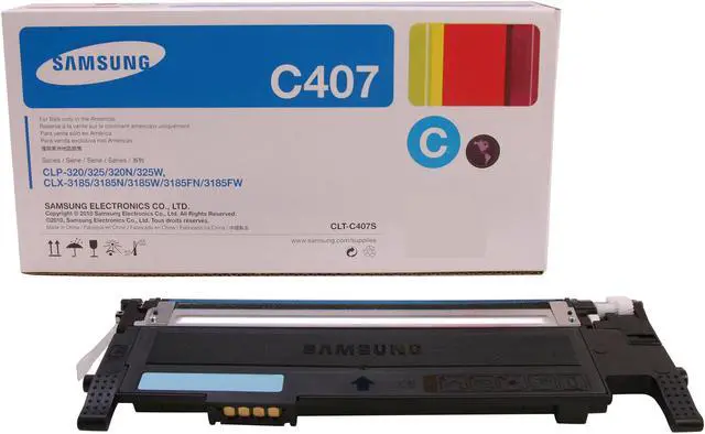Alt view image 2 of 5 - Samsung CLT-C407S Toner Cartridge - Cyan