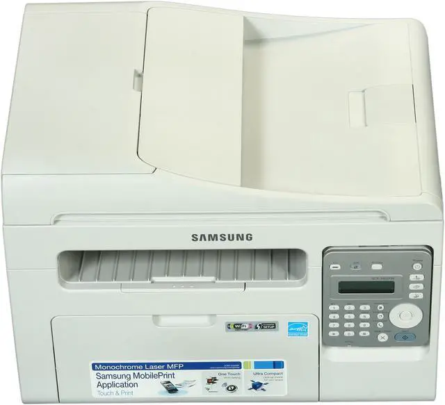 Alt view image 3 of 9 - Samsung SCX Series SCX-3405FW MFC / All-In-One Up to 21 ppm Monochrome Ethernet (RJ-45) / Wi-Fi Laser Printer