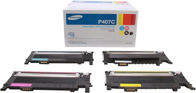 Alt view image 2 of 4 - Samsung CLT-P407C Toner Cartridge - Value Pack - Cyan/Magenta/Yellow/Black