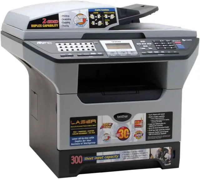 Alt view image 4 of 14 - Brother MFC Series MFC-8860DN MFC / All-In-One Up to 30 ppm Monochrome Ethernet (RJ-45) / LPT / USB Laser Printer