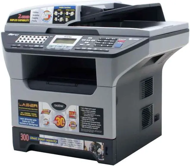 Alt view image 2 of 14 - Brother MFC Series MFC-8860DN MFC / All-In-One Up to 30 ppm Monochrome Ethernet (RJ-45) / LPT / USB Laser Printer