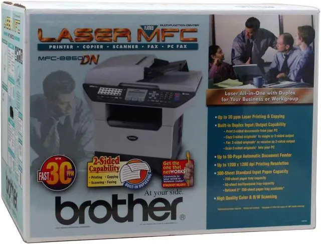 Alt view image 14 of 14 - Brother MFC Series MFC-8860DN MFC / All-In-One Up to 30 ppm Monochrome Ethernet (RJ-45) / LPT / USB Laser Printer