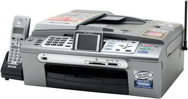 Alt view image 2 of 18 - Brother MFC series MFC-845cw up to 27ppm Black Print Speed 6000 x 1200 dpi Color Print Quality Ethernet (RJ-45) / USB InkJet MFC / All-In-One Color Printer