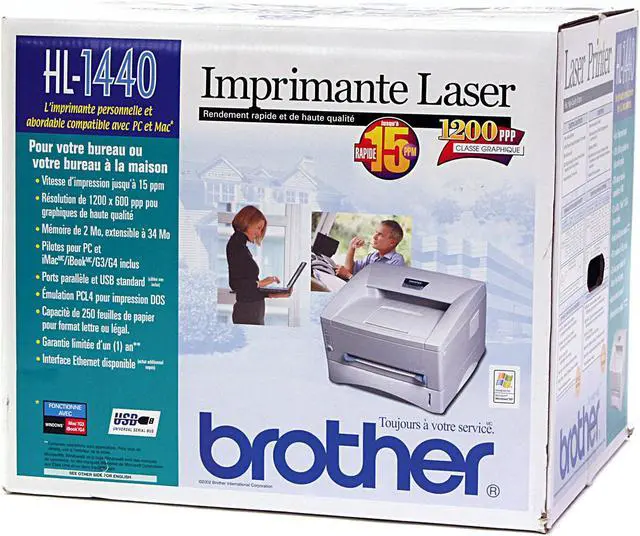 Alt view image 5 of 5 - Brother HL Series HL-1440 Personal Up to 15 ppm Monochrome LPT / USB Laser Printer