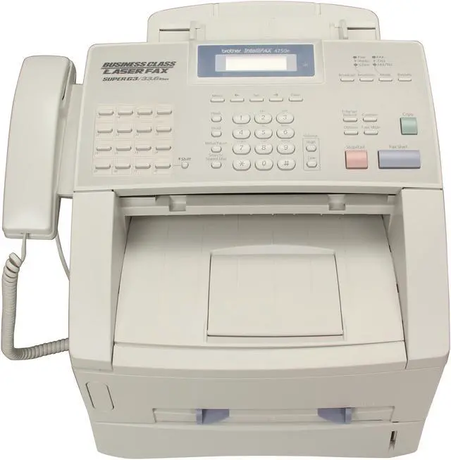 Alt view image 5 of 8 - Brother IntelliFAX FAX4750E (4750E) 33.6Kbps B/W Laser Technology High Speed Business Class Fax / Phone / Copier
