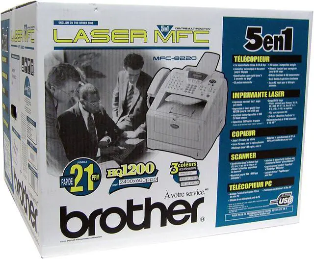 Alt view image 9 of 9 - Brother MFC-8220 Business Monochrome All-in-One Laser Printer