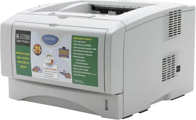 Alt view image 4 of 10 - Brother HL Series HL-5170DN Up to 21 ppm Monochrome Ethernet (RJ-45) / LPT / USB Laser Printer