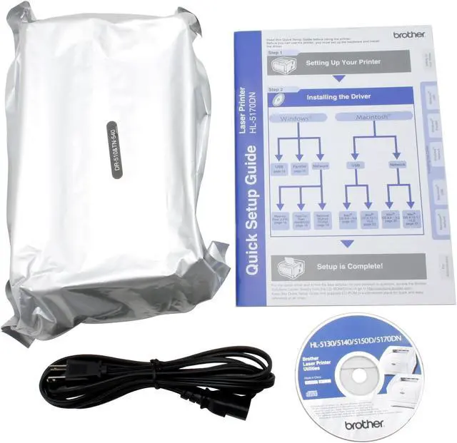 Alt view image 9 of 10 - Brother HL Series HL-5170DN Up to 21 ppm Monochrome Ethernet (RJ-45) / LPT / USB Laser Printer