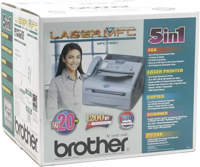 Alt view image 9 of 9 - brother MFC-7220 Monochrome Laser Multi-Function Center