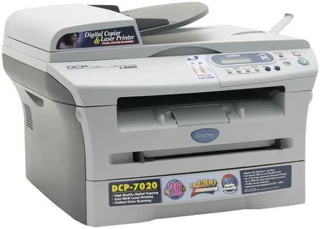 Alt view image 4 of 10 - Brother DCP Series DCP-7020 MFC / All-In-One Up to 20 ppm Monochrome LPT / USB Laser Printer