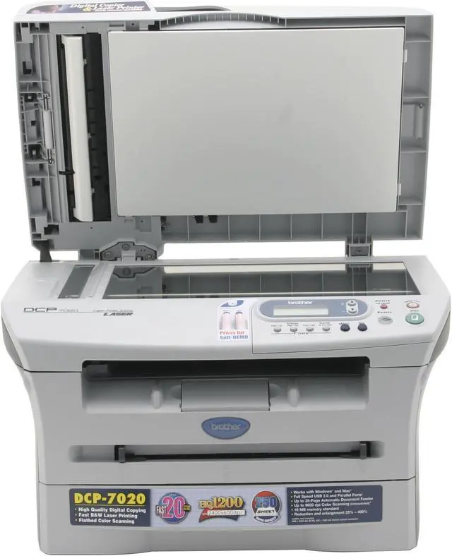 Alt view image 5 of 10 - Brother DCP Series DCP-7020 MFC / All-In-One Up to 20 ppm Monochrome LPT / USB Laser Printer