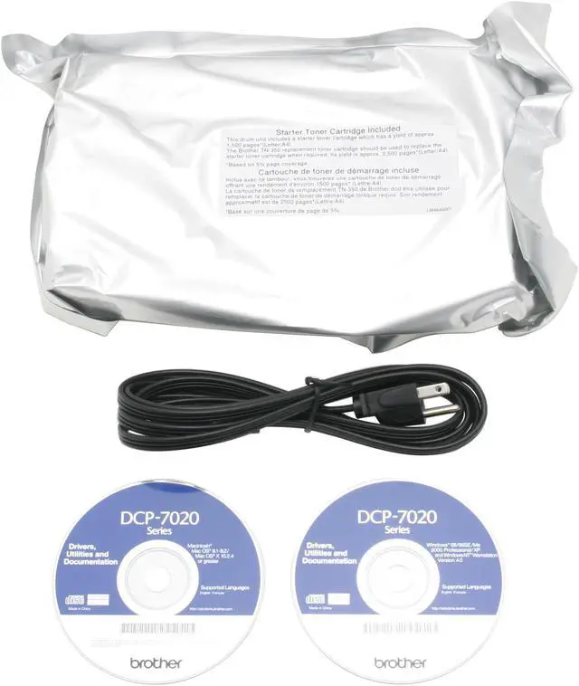 Alt view image 9 of 10 - Brother DCP Series DCP-7020 MFC / All-In-One Up to 20 ppm Monochrome LPT / USB Laser Printer