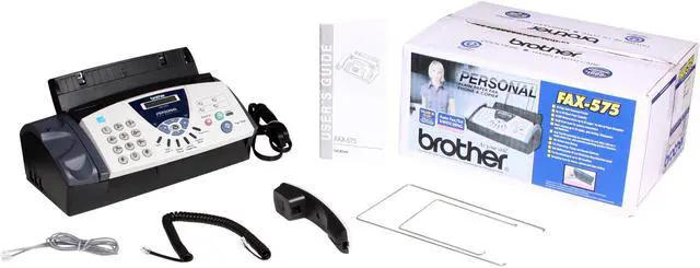 Alt view image 7 of 7 - brother FAX575 9.6Kbps Ribbon Transfer Personal Fax with Phone and Copier