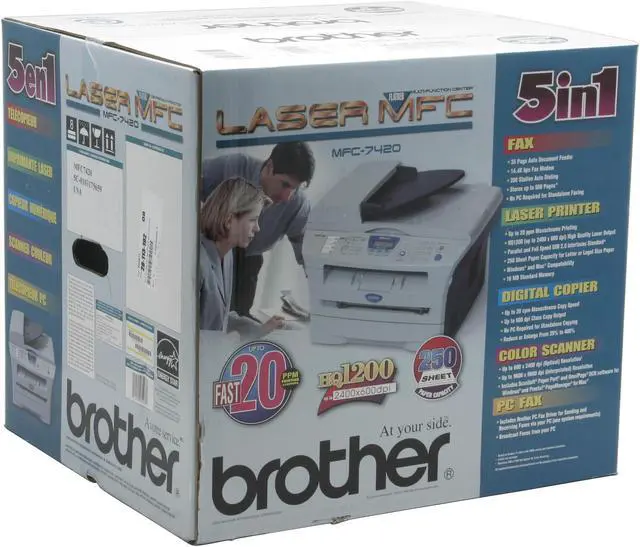 Alt view image 13 of 13 - Brother MFC Series MFC-7420 MFC / All-In-One Up to 20 ppm Monochrome LPT / USB Laser Printer