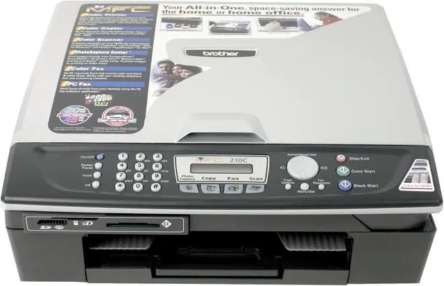 Alt view image 2 of 11 - Brother MFC series MFC-210C 20 ppm Black Print Speed 6000 x 1200 dpi Color Print Quality USB InkJet MFC / All-In-One Color Printer