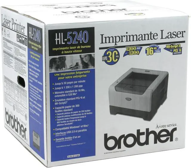 Alt view image 9 of 9 - Brother HL Series EHL-5240 Personal Up to 30 ppm Monochrome LPT / USB Laser Printer