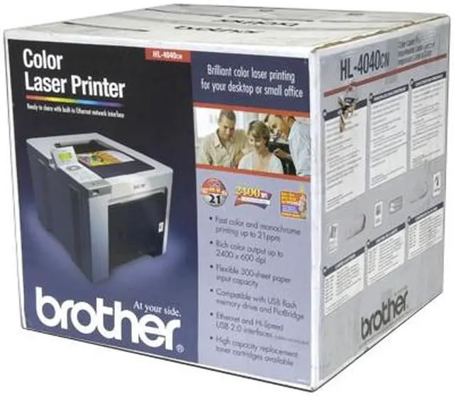 Alt view image 8 of 8 - Brother HL Series HL-4040CN Workgroup Up to 21 ppm 2400 x 600 dpi Color Print Quality Color Ethernet (RJ-45) / USB Laser Printer