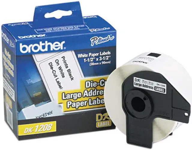 Main image of Brother Die-Cut Address Labels 1.4" x 3.5" White 400/Roll