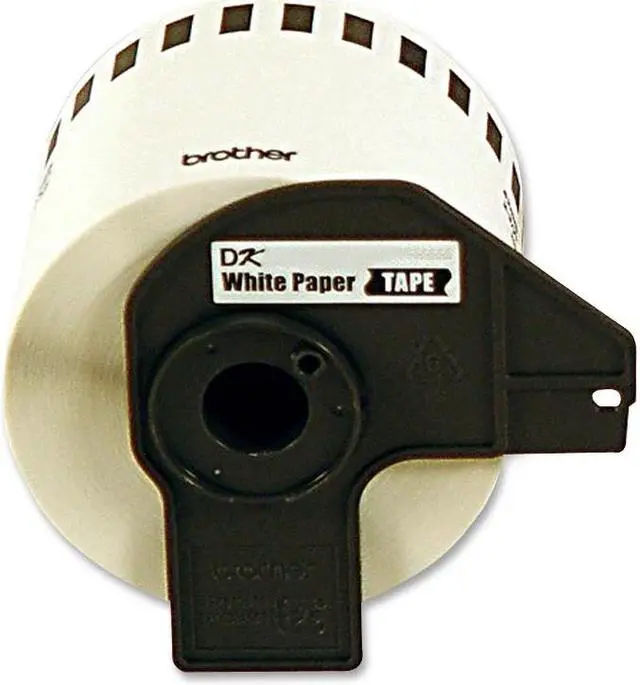 Main image of Brother DK4605 2.4 in x 100 ft. (62 mm x 30.4 m) Black on Yellow Removable Continuous Length Paper Tape