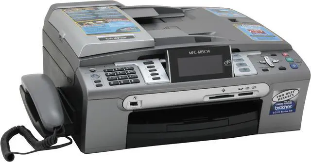 Alt view image 3 of 18 - Brother MFC series MFC-685CW Up to 30 ppm Black Print Speed Ethernet (RJ-45) / USB / Wi-Fi InkJet MFC / All-In-One Color Printer
