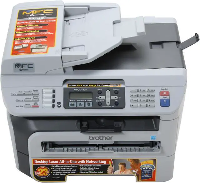 Alt view image 10 of 12 - brother MFC-7440N Monochrome Laser All-in-One Printer with Networking