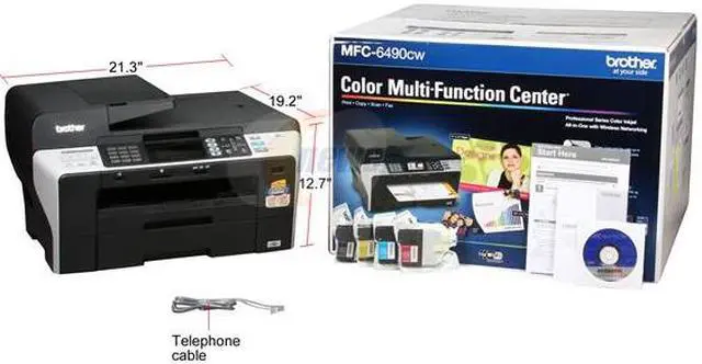 Alt view image 9 of 9 - Brother Professional Series MFC-6490CW Inkjet All-in-One Printer with up to 11" x 17" Printing and Dual Paper Trays
