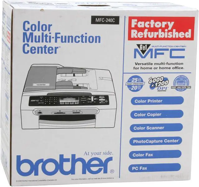Alt view image 19 of 19 - Brother MFC series MFC-240C Up to 25 ppm Black Print Speed 6000 x 1200 dpi Color Print Quality USB InkJet MFC / All-In-One Color Printer