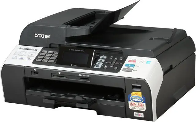 Alt view image 4 of 12 - Brother  MFC-5890CN  Up to 35 ppm  6000 x 1200 dpi  InkJet  MFC / All-In-One  Color  Printer
