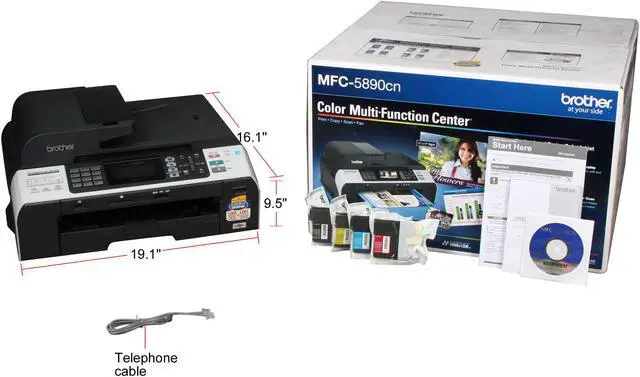 Alt view image 12 of 12 - Brother  MFC-5890CN  Up to 35 ppm  6000 x 1200 dpi  InkJet  MFC / All-In-One  Color  Printer