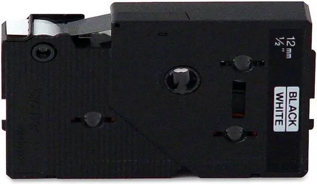 Main image of Brother 12mm (1/2") Black on White Laminated Tape (7.7m/25') (2/Pkg)