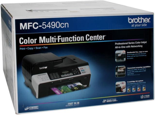 Alt view image 16 of 16 - Brother MFC-5490CN Up to 35 ppm 6000 x 1200 dpi Color Inkjet All-in-One Printer with Networking