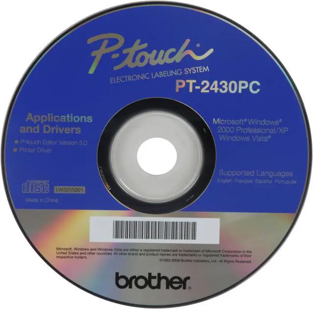 Alt view image 9 of 10 - brother P-touch PT-2430PC Thermal Transfer 10 mm / sec. 180 dpi 1" Wide Label Maker with Auto Cutter - PC Connectable