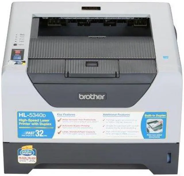 Alt view image 2 of 13 - brother HL-5340D High-Speed Monochrome Laser Printer With Duplex