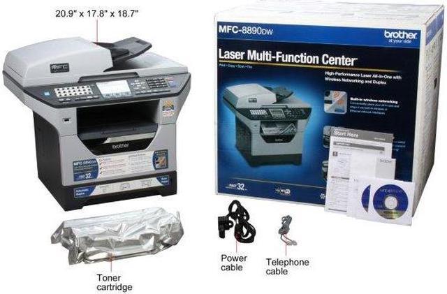 Alt view image 10 of 13 - brother MFC-8890dw High-Performance Laser All-in-One Printer with Wireless Networking and Duplex