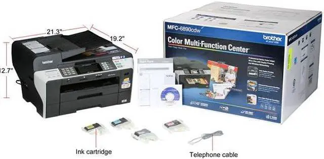 Alt view image 9 of 9 - Brother Professional Series MFC-6890CDW Inkjet All-in-One Printer with up to 11" x 17" Printing and TouchScreen Display