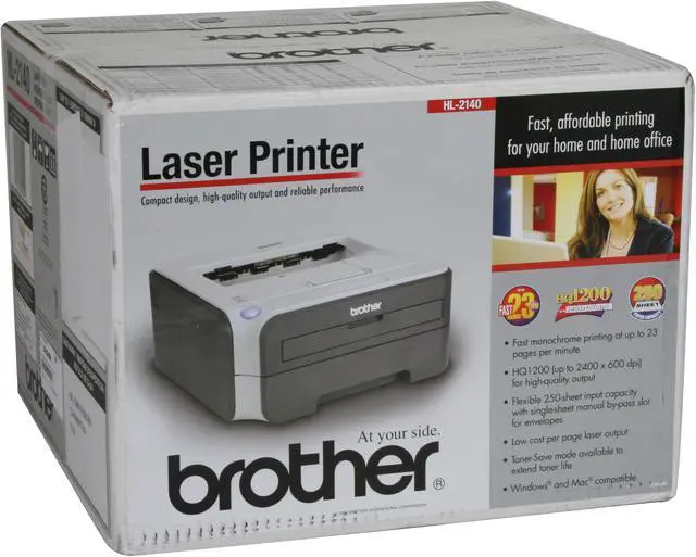 Alt view image 14 of 14 - Brother HL Series EHL-2140 Personal Up to 23 ppm Monochrome USB Laser Printer