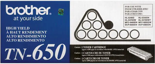 Main image of Brother TN650 High Yield Toner Cartridge - Black