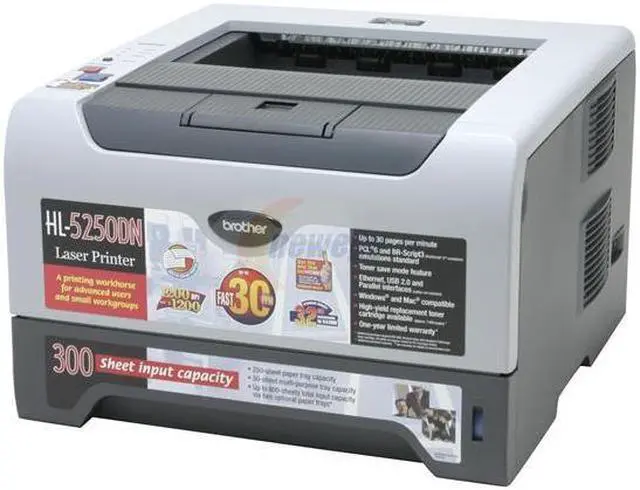 Main image of Brother HL Series EHL-5250DN Workgroup Up to 30 ppm Monochrome Ethernet (RJ-45) / LPT / USB Laser Printer