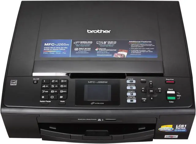 Alt view image 8 of 9 - Brother MFC-J265w Up to 33 ppm Black Print Speed 6000 x 1200 dpi Color Print Quality USB / Wi-Fi InkJet MFC / All-In-One Color Printer