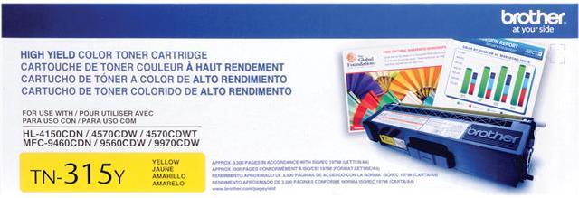 Main image of Brother TN315Y High Yield Toner Cartridge - Yellow