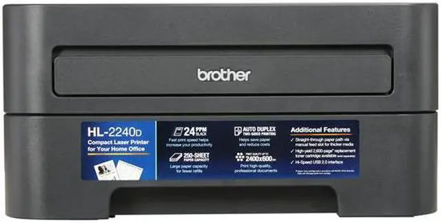 Alt view image 3 of 9 - Brother HL-2240D Monochrome Laser Printer