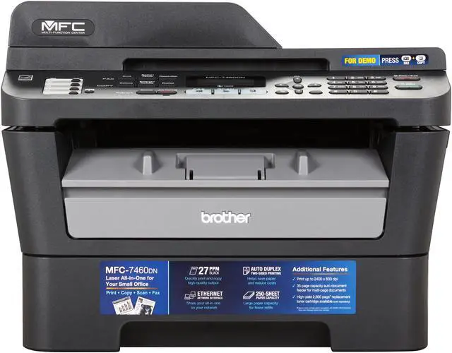 Alt view image 2 of 8 - Brother MFC-7460DN Monochrome Multifunction Laser Printer