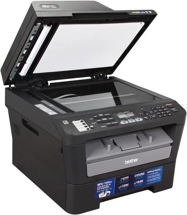 Alt view image 6 of 8 - Brother MFC-7460DN Monochrome Multifunction Laser Printer