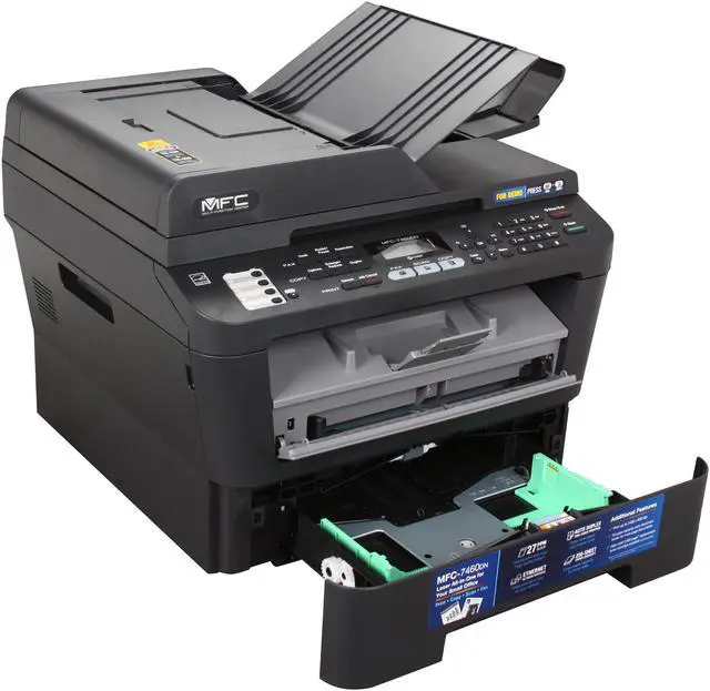 Alt view image 7 of 8 - Brother MFC-7460DN Monochrome Multifunction Laser Printer