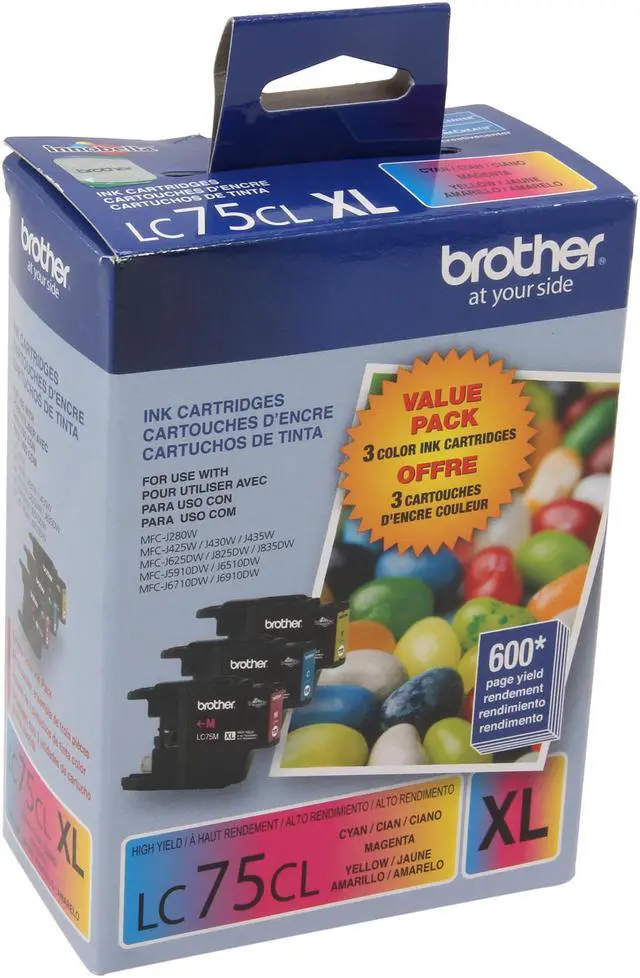 Alt view image 2 of 7 - Brother LC753PKS High Yield Innobella Ink Cartridge - Combo Pack - Cyan/Magenta/Yellow