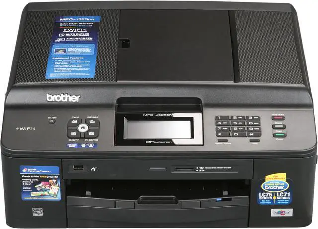 Alt view image 3 of 8 - Brother MFC series MFC-J625DW Up to 35 ppm Black Print Speed 6000 x 1200 dpi Color Print Quality Wireless (802.11 b/g/n) InkJet MFC / All-In-One Color Printer