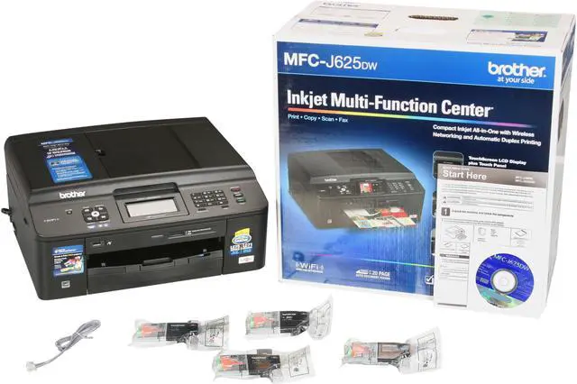 Alt view image 8 of 8 - Brother MFC series MFC-J625DW Up to 35 ppm Black Print Speed 6000 x 1200 dpi Color Print Quality Wireless (802.11 b/g/n) InkJet MFC / All-In-One Color Printer